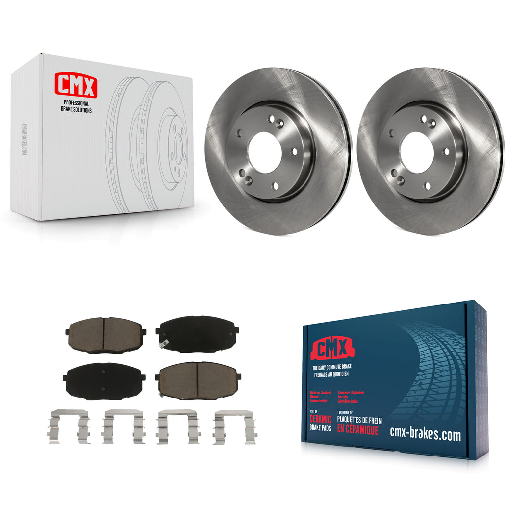 Front Disc Brake Rotors And Ceramic Pads Kit For Hyundai Elantra