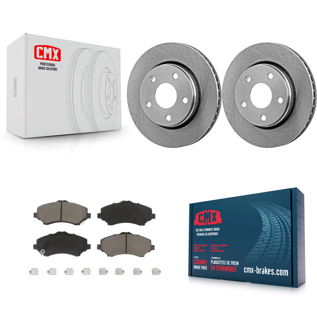 Front Disc Brake Rotors And Ceramic Pads Kit For Jeep Wrangler JK