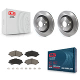 Front Brake Rotor Ceramic Pad Kit For Jeep Wrangler JK With 332mm Diameter