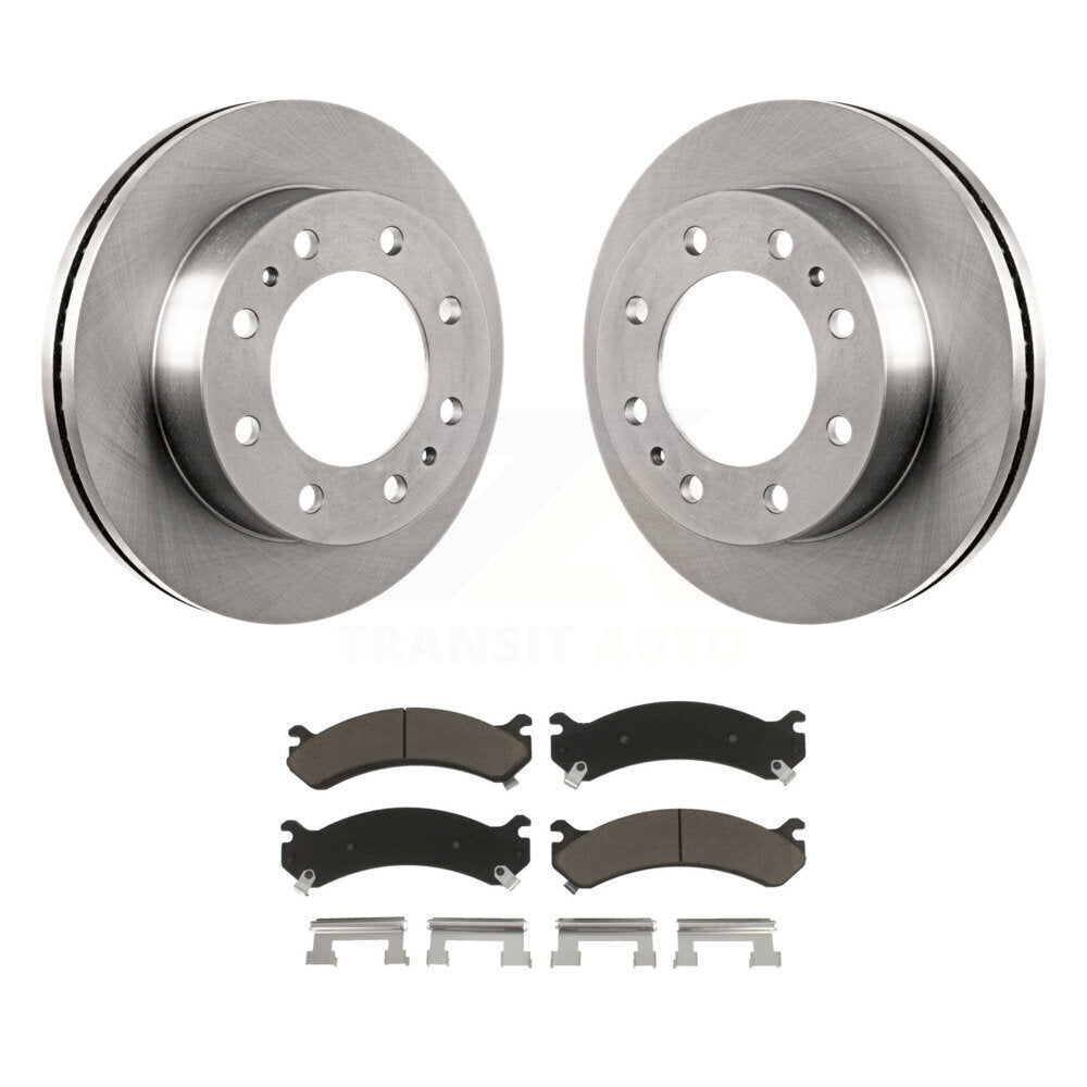 Front Brake Rotors Ceramic Pad Kit For Chevrolet Express 3500 GMC Savana HD 4500