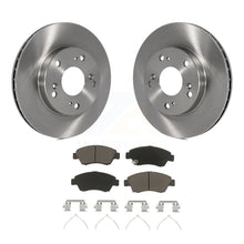 Charger l&#39;image dans la galerie, Front Disc Brake Rotors And Ceramic Pads Kit For Honda Civic Acura RSX CR-Z