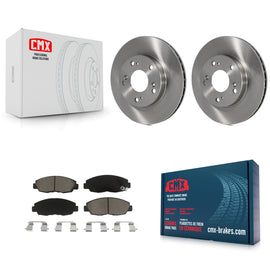 Front Disc Brake Rotors And Ceramic Pads Kit For Honda Civic