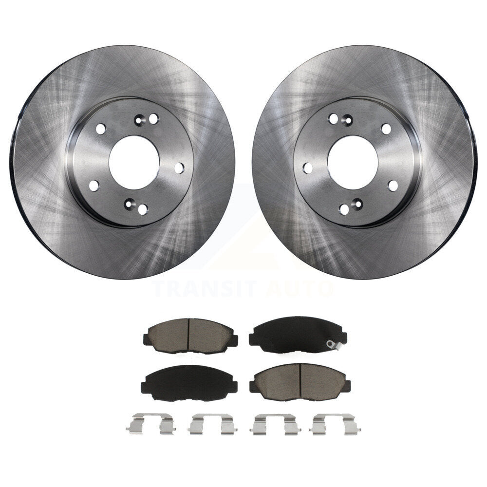 Front Disc Brake Rotors And Ceramic Pads Kit For 2011 Honda Civic GX