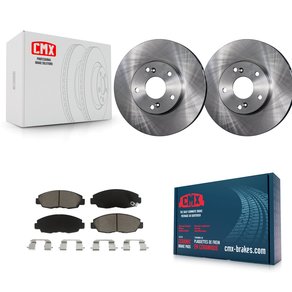 [Front] 2011 Honda Civic GX Premium OE Brake Rotors & Ceramic Pads Kit For Max Braking
