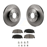 [Front] 1997 Honda Civic LX with 4-Wheel ABS Premium OE Brake Rotors & Ceramic Pads Kit For Max Braking