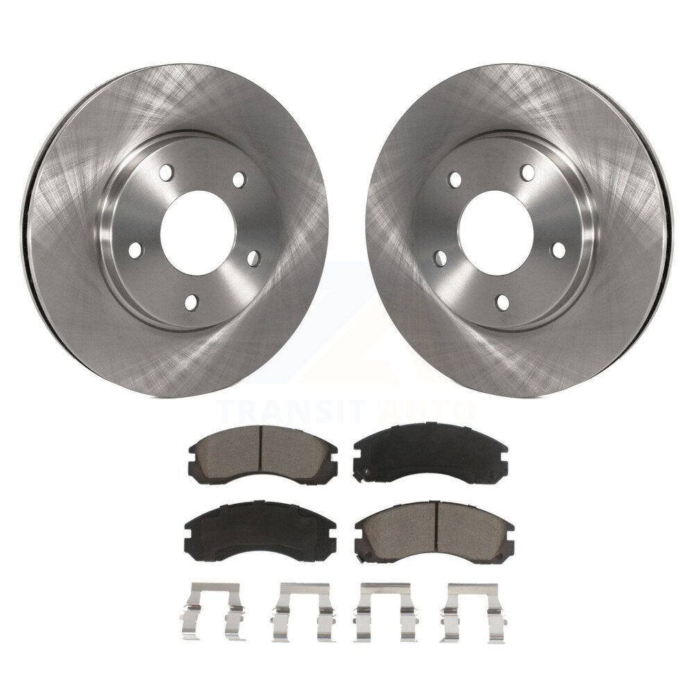 Front Disc Brake Rotors And Ceramic Pads Kit For 2000 Mitsubishi Eclipse 3.0L