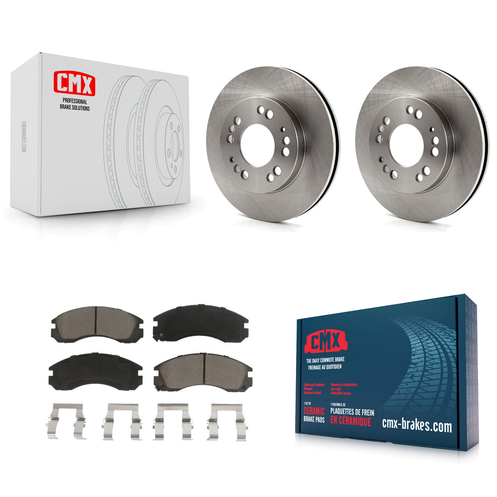 Front Disc Brake Rotors And Ceramic Pads Kit For Eagle Talon Plymouth Laser AWD