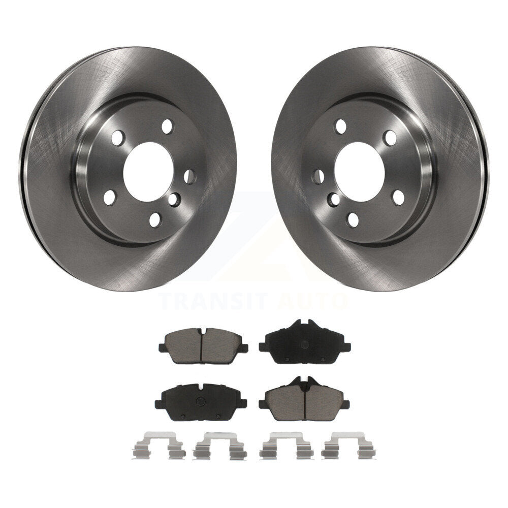 Front Disc Brake Rotors And Ceramic Pads Kit For Mini Cooper