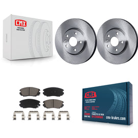 Front Brake Rotor Ceramic Pad Kit For Chevrolet Equinox GMC Terrain Malibu Buick
