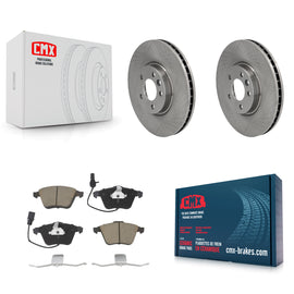 Front Brake Rotors & Ceramic Pad Kit For Volkswagen CC With 340mm Diameter Rotor