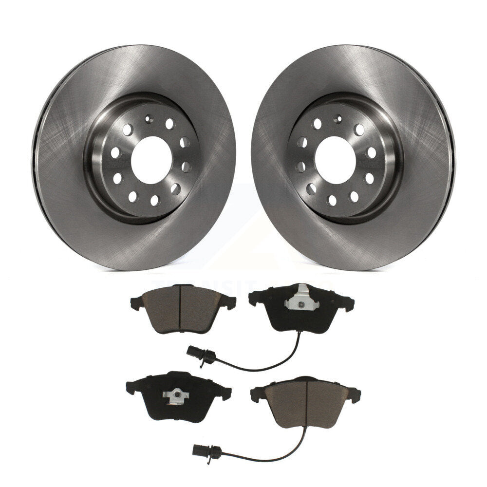 Front Disc Brake Rotors And Ceramic Pads Kit For Volkswagen CC Passat