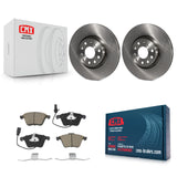 Front Disc Brake Rotors And Ceramic Pads Kit For Volkswagen CC Passat