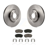 Front Disc Brake Rotors And Ceramic Pads Kit For Hyundai Sonata