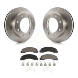 Front Disc Brake Rotor Ceramic Pad Kit For Ford F-250 Super Duty F-350 Excursion