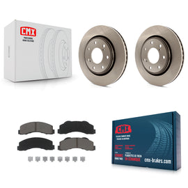 [Front] 2010-2014 Ford F-150 With 7 Lug Wheels Premium OE Brake Rotors & Ceramic Pads Kit For Max Braking