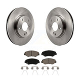 Front Disc Brake Rotors And Ceramic Pads Kit For Honda Civic