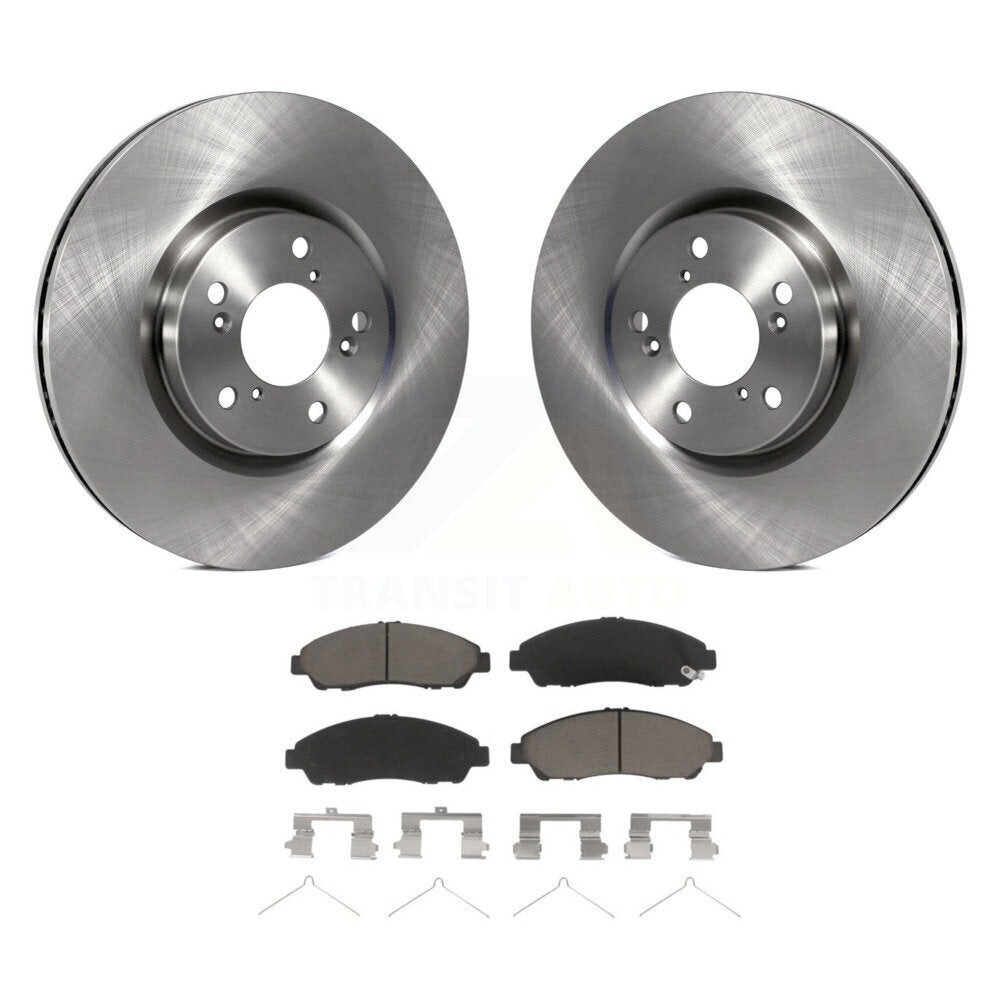 Front Disc Brake Rotors And Ceramic Pads Kit For Honda Pilot Acura MDX RLX ZDX