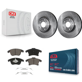 Front Disc Brake Rotors And Ceramic Pads Kit For Ford Fusion Lincoln MKZ