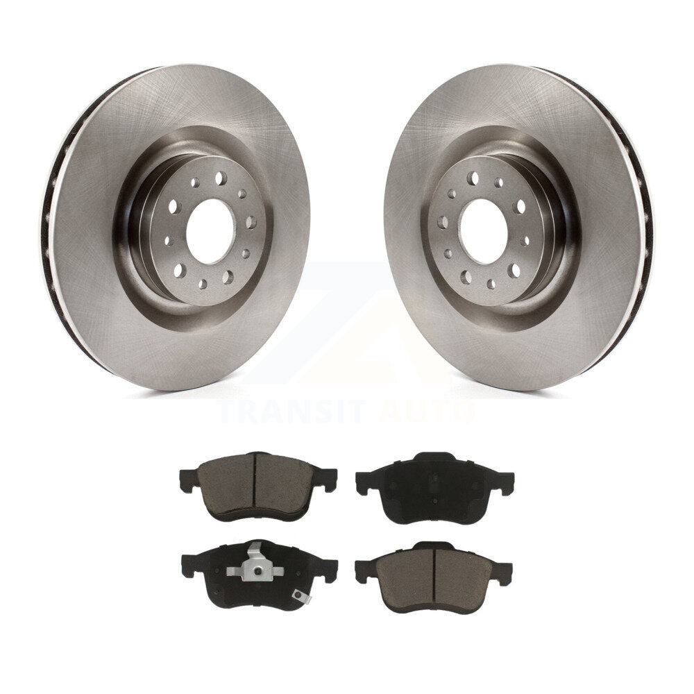 Front Disc Brake Rotors And Ceramic Pads Kit For 2014-2020 Fiat 500L