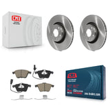 Front Brake Rotors Ceramic Pad Kit For Audi A6 Quattro With 321mm Diameter Rotor