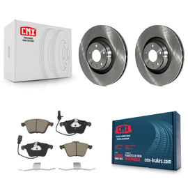 Front Brake Rotors Ceramic Pad Kit For Audi A6 Quattro With 347mm Diameter Rotor