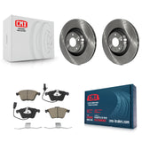 Front Brake Rotors Ceramic Pad Kit For Audi A6 Quattro With 347mm Diameter Rotor