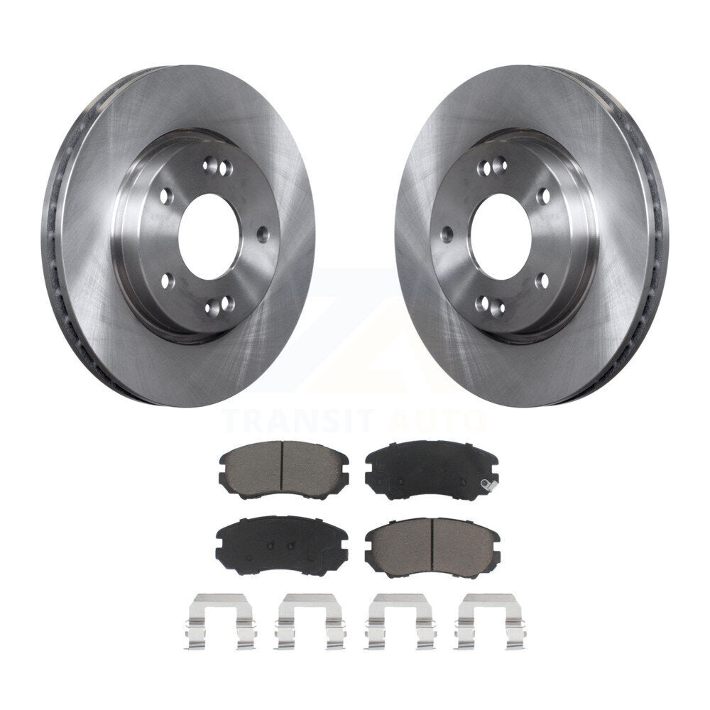 Front Disc Brake Rotors And Ceramic Pads Kit For Hyundai Elantra