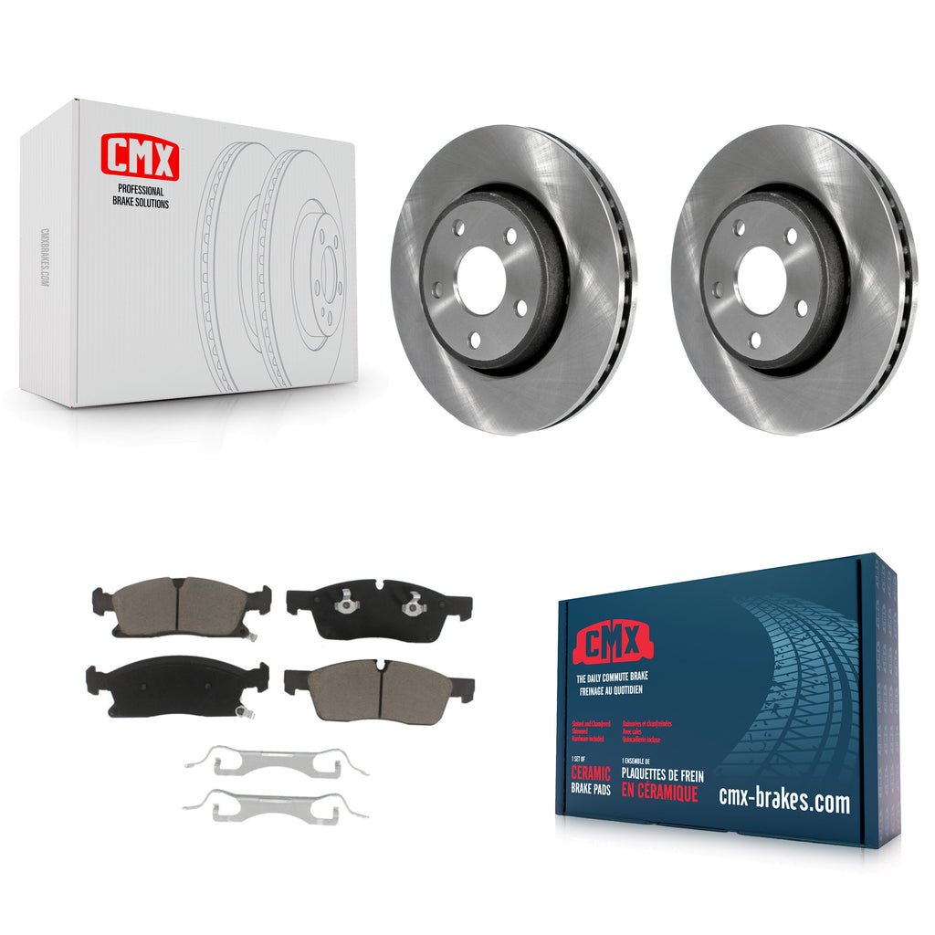 Front Disc Brake Rotor And Ceramic Pad Kit For Jeep Grand Cherokee Dodge Durango