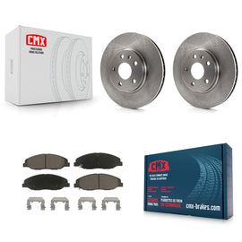 Front Disc Brake Rotors And Ceramic Pads Kit For Cadillac CTS