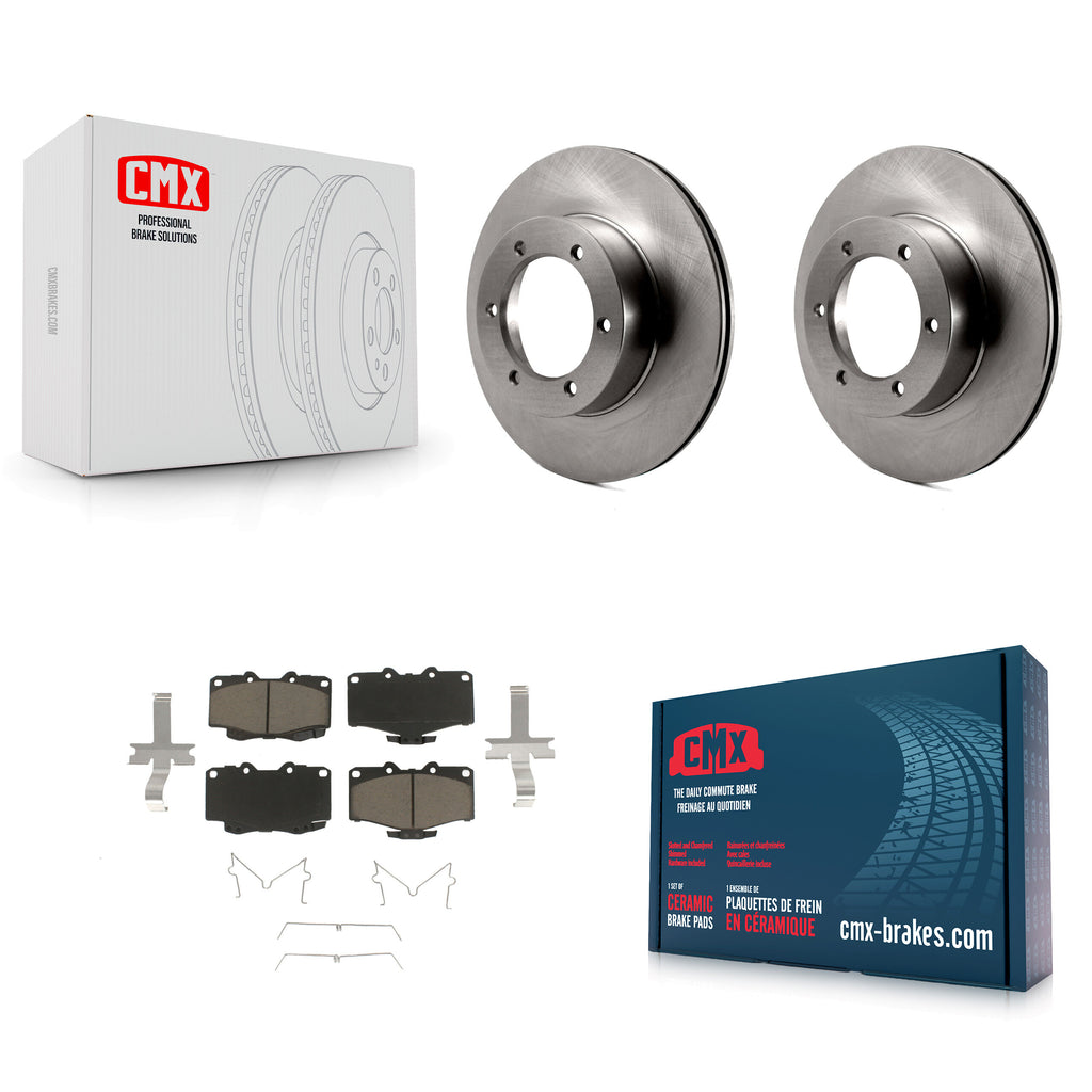 Front Disc Brake Rotors And Ceramic Pads Kit For Toyota Pickup 4Runner