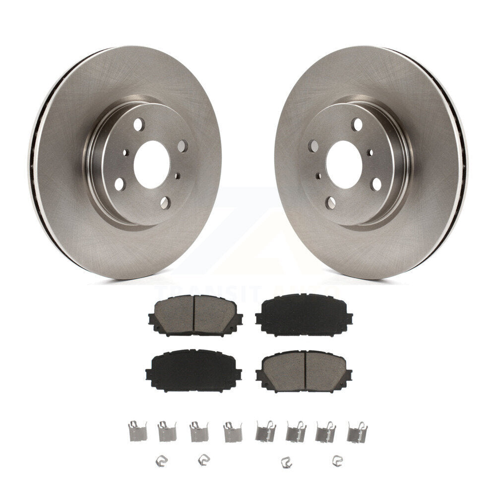 Front Disc Brake Rotors And Ceramic Pads Kit For Toyota Yaris