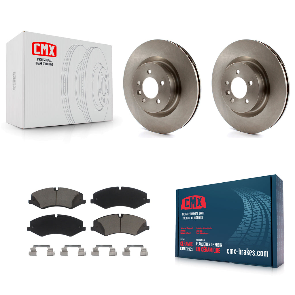 Front Disc Brake Rotors Ceramic Pad Kit For Land Rover Range Sport LR4 Discovery