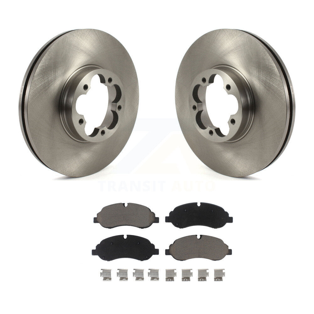 Front Disc Brake Rotors And Ceramic Pads Kit For Ford Transit-350 HD