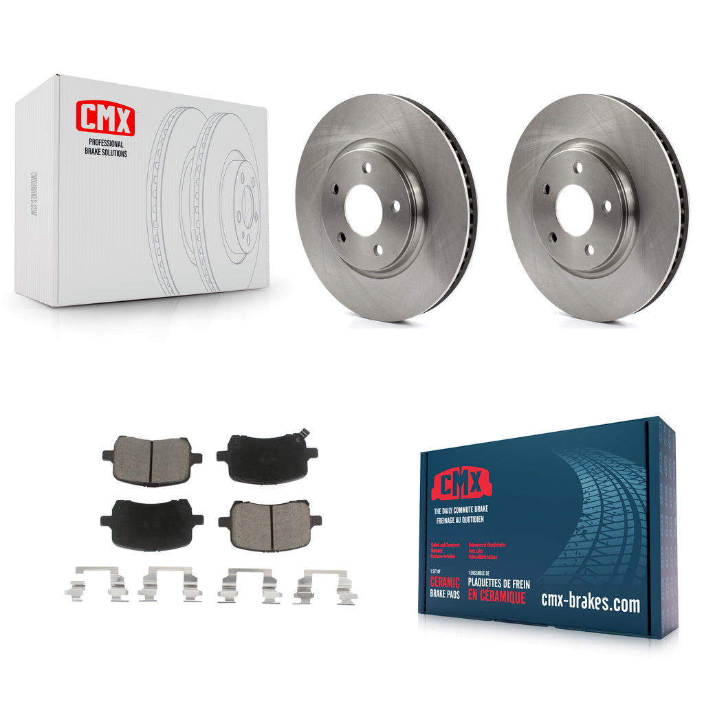Front Brake Rotors Ceramic Pad Kit For Chevrolet Cobalt Malibu Saturn Ion HHR G6