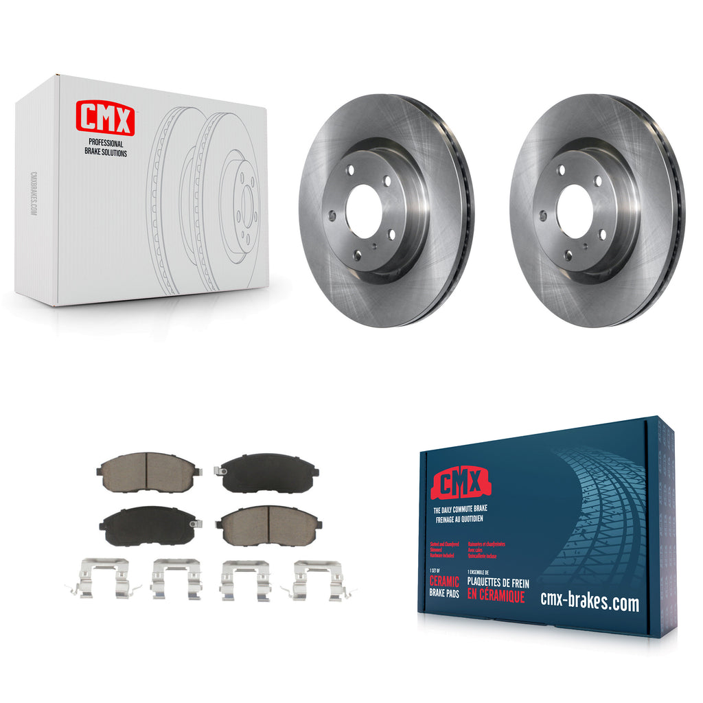 Front Disc Brake Rotors And Ceramic Pads Kit For INFINITI G35 Nissan 350Z
