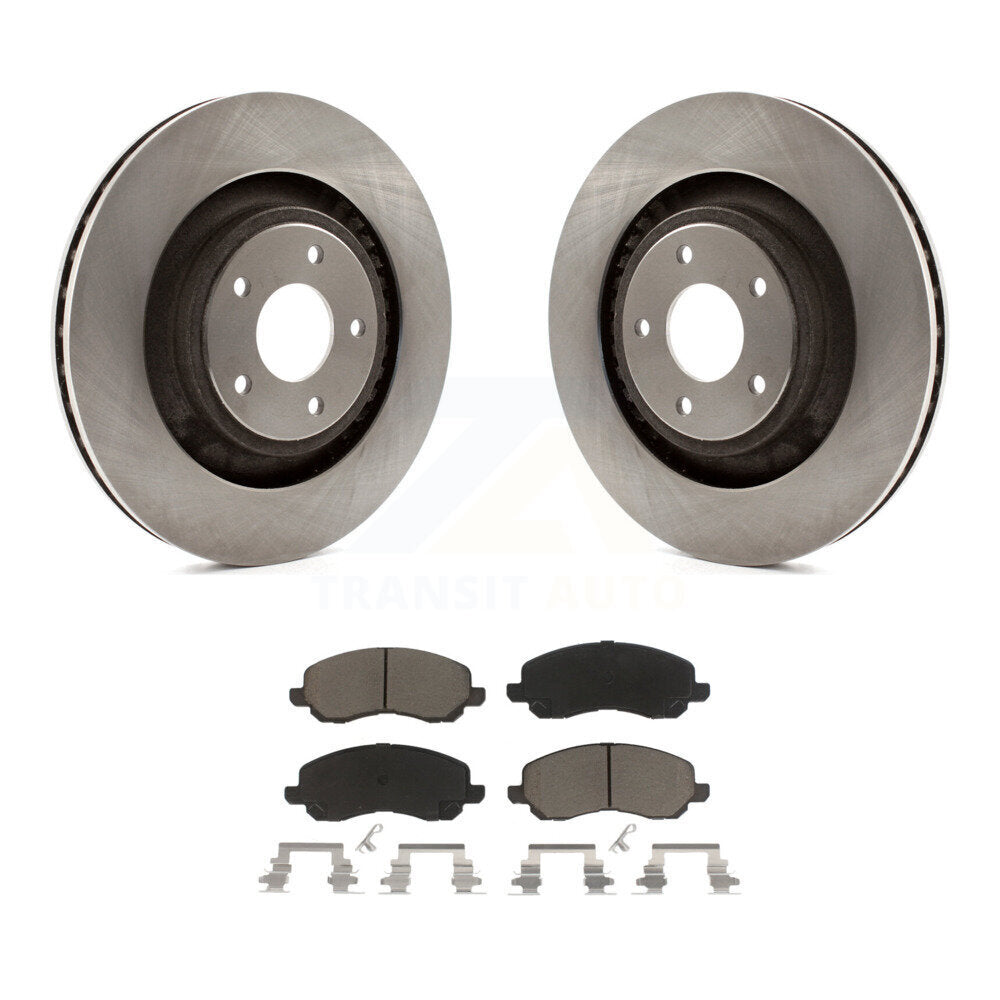 Front Disc Brake Rotors Ceramic Pad Kit For 2012-2012 Chrysler 200 Dodge Avenger