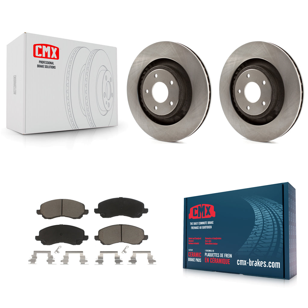 [Front] 2012 Chrysler 200 Dodge Avenger Premium OE Brake Rotors & Ceramic Pads Kit For Max Braking