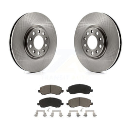 Front Brake Rotors Ceramic Pad Kit For 17 Jeep Compass With 305mm Diameter Rotor