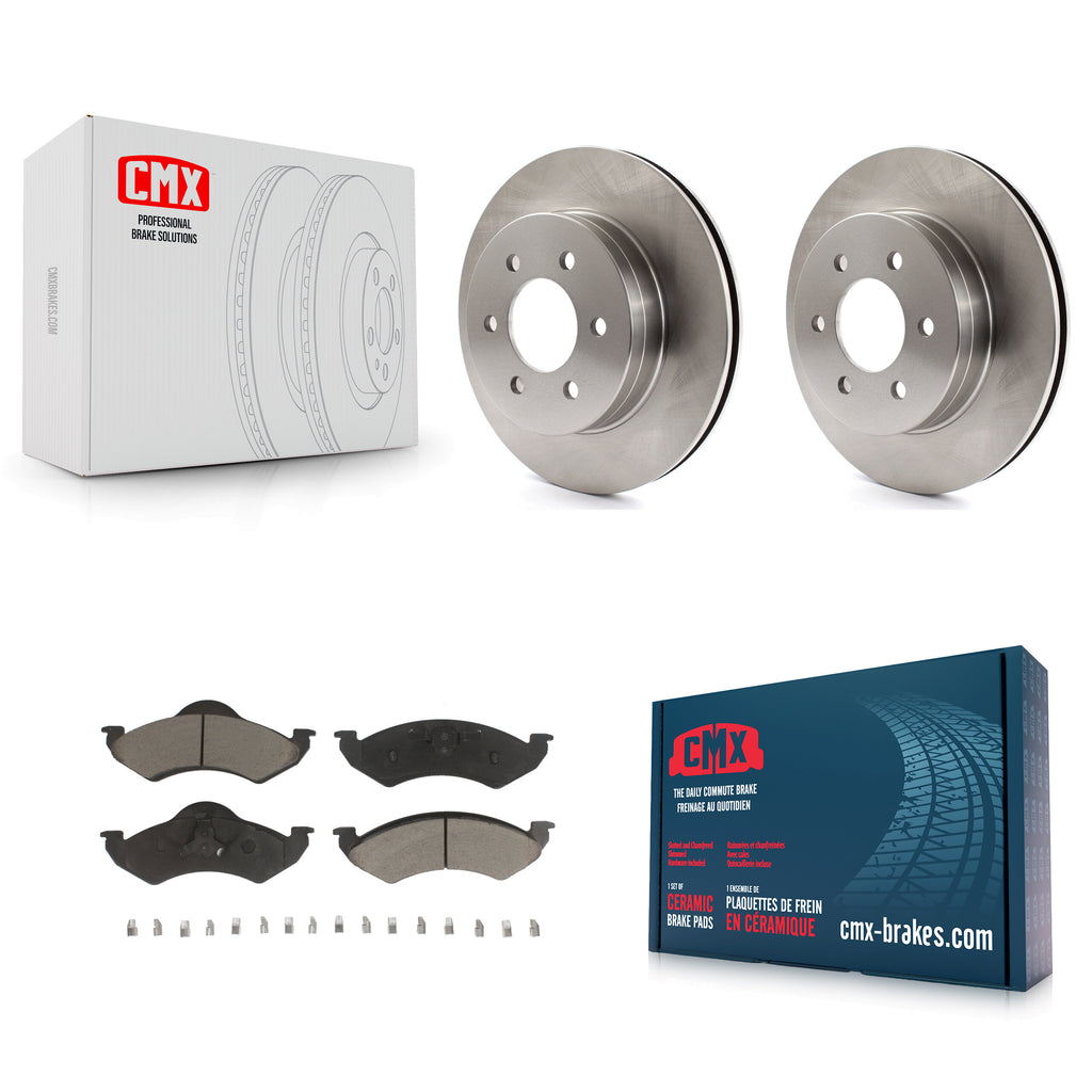 [Front] 2000-2002 Dodge Dakota Durango Premium OE Brake Rotors & Ceramic Pads Kit For Max Braking
