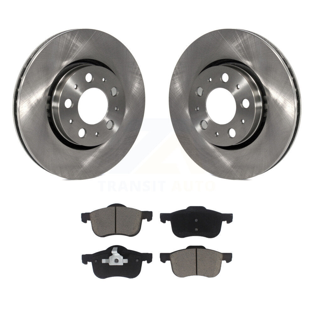 Front Disc Brake Rotors And Ceramic Pads Kit For Volvo S60 V70 XC70 S80