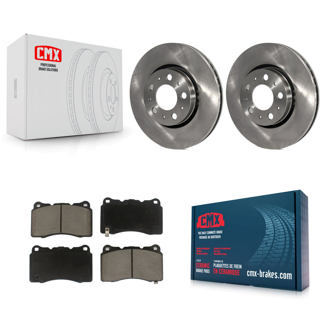 [Front] 2005-2007 Volvo V70 R Premium OE Brake Rotors & Ceramic Pads Kit For Max Braking