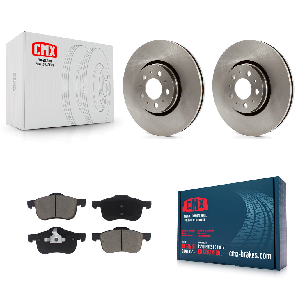 Front Brake Rotor & Ceramic Pad Kit For 2008 Volvo S60 With 316mm Diameter