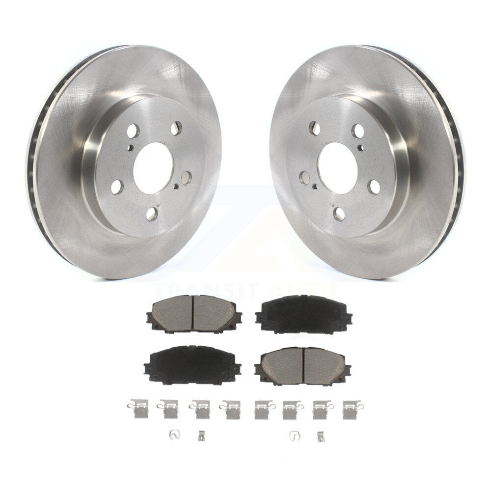 Front Disc Brake Rotors And Ceramic Pad Kit For Toyota Prius Corolla Prime AWD-e