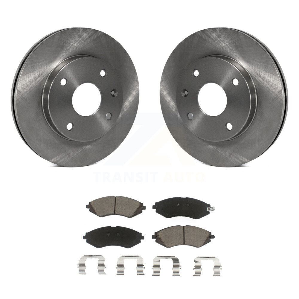 Front Disc Brake Rotor & Ceramic Pad Kit For Suzuki Forenza Reno Chevrolet Optra