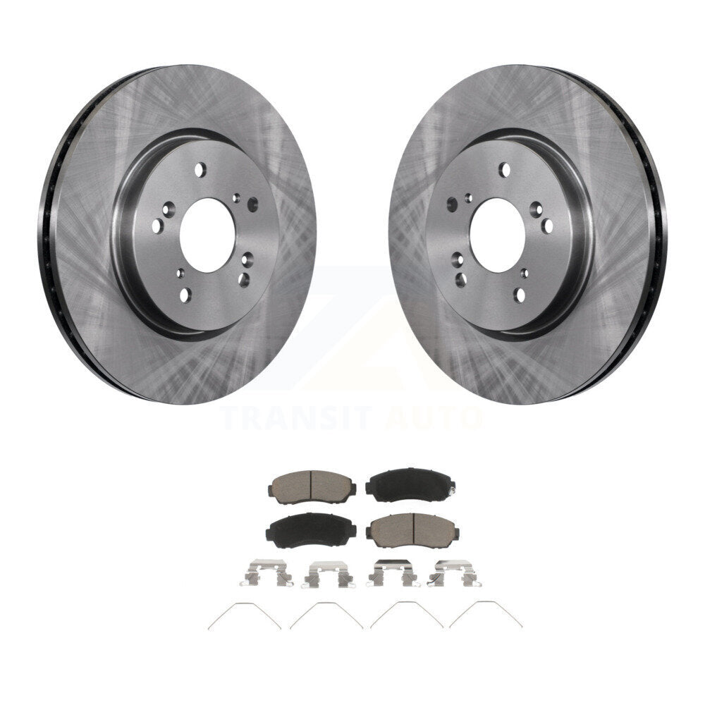 Front Disc Brake Rotors And Ceramic Pads Kit For Honda CR-V Crosstour Accord