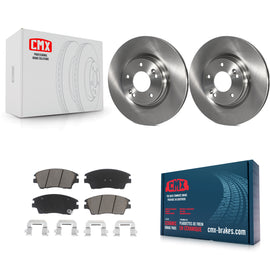 Front Disc Brake Rotor & Ceramic Pad Kit For Hyundai Elantra Tucson Kia Sportage