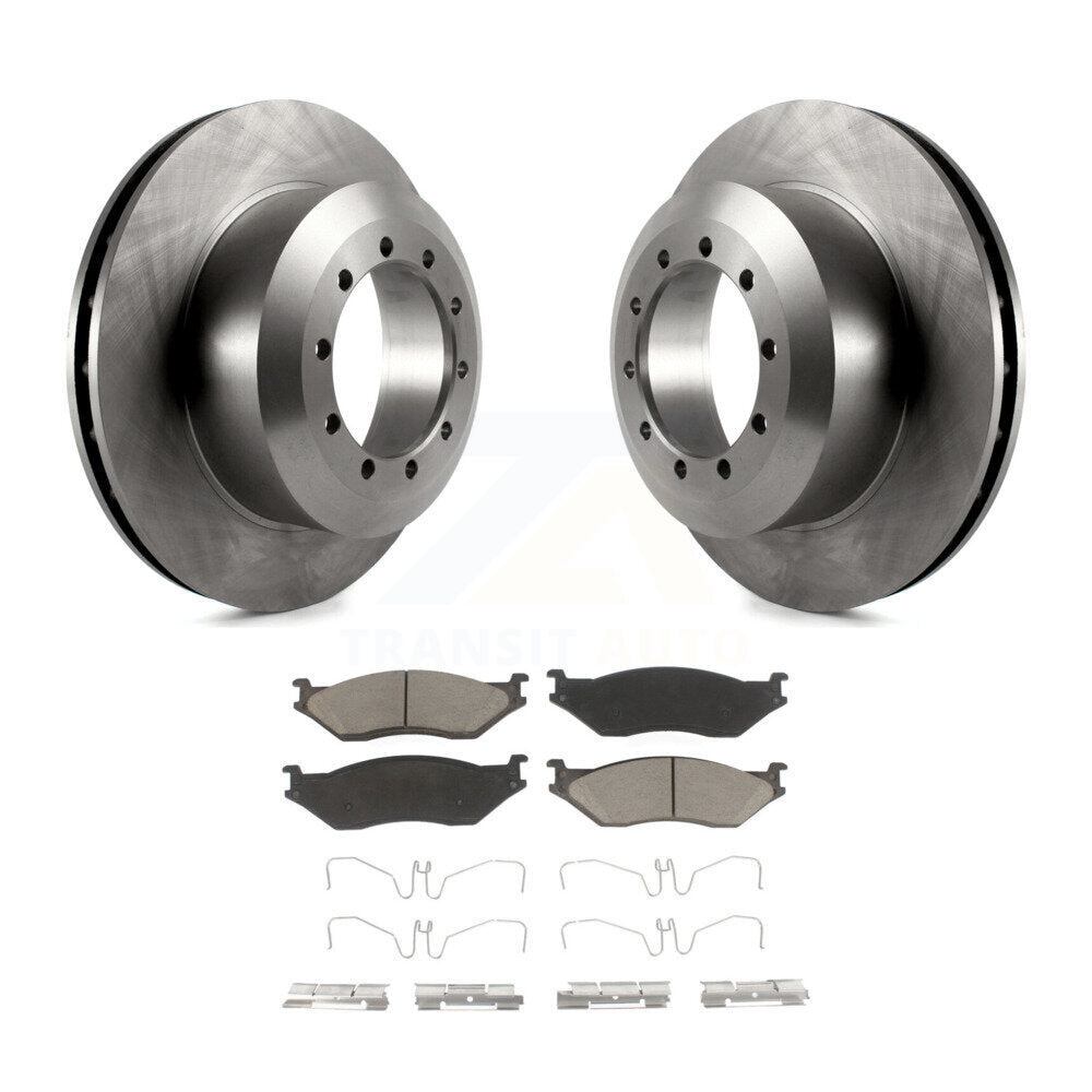 Front Disc Brake Rotors Ceramic Pad Kit For Ford F59 F-53 Motorhome Chassis F-59