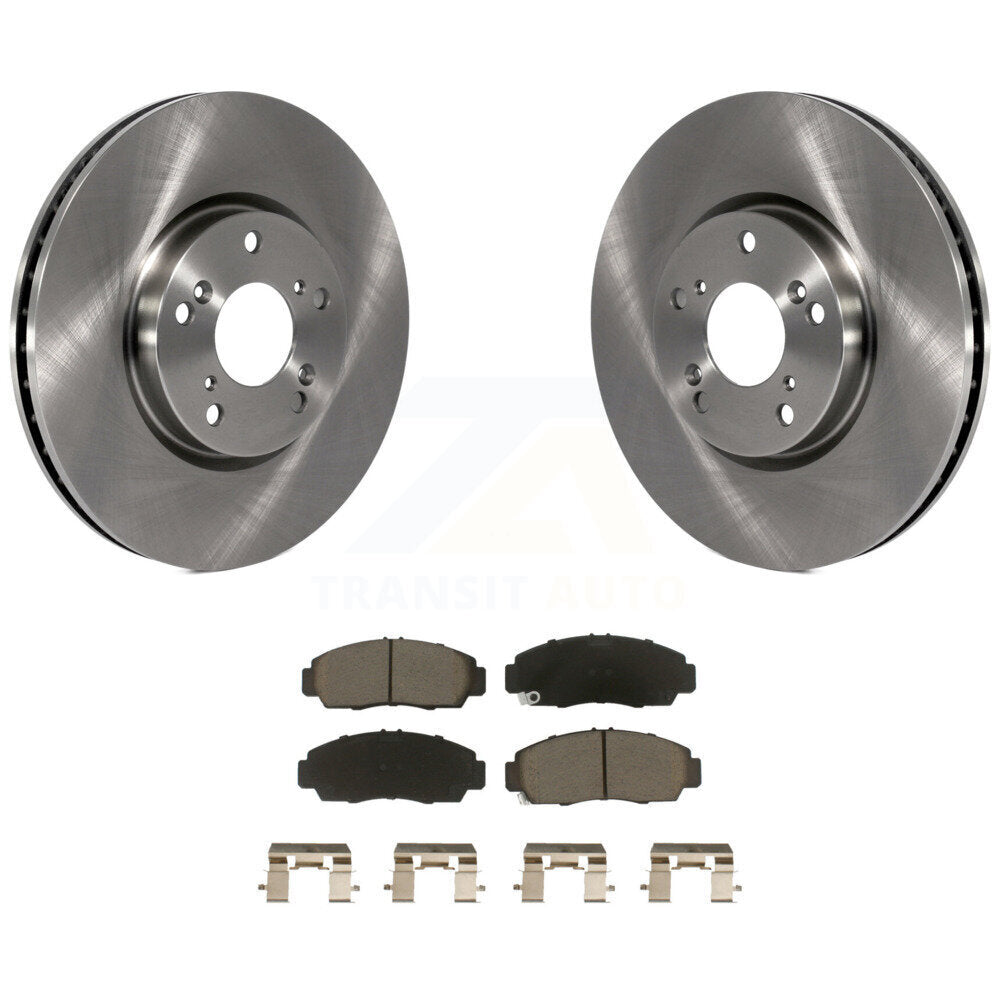 Front Brake Rotors Ceramic Pad Kit For 2004-2005 Acura TL Automatic transmission