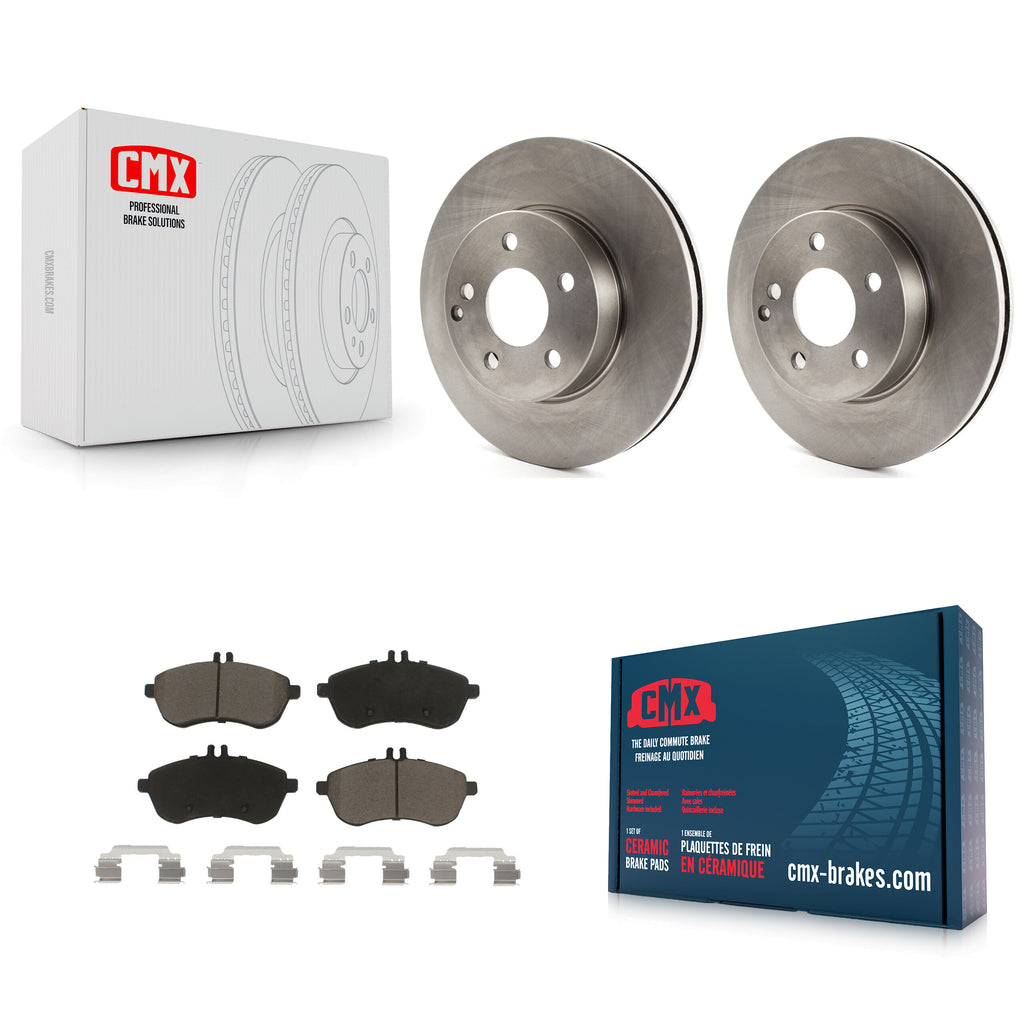 Front Disc Brake Rotors And Ceramic Pads Kit For Mercedes-Benz C300 C250 C230