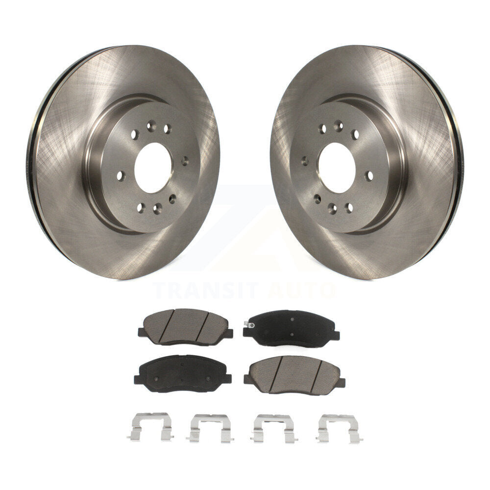 Front Disc Brake Rotors And Ceramic Pads Kit For 2009-2011 Kia Borrego